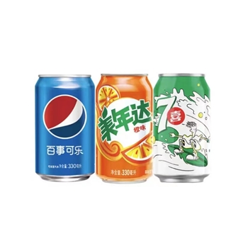 百事可乐 330ml*24罐 混合整箱装 上海百事可乐公司出品 (百事16美年达4七喜4）