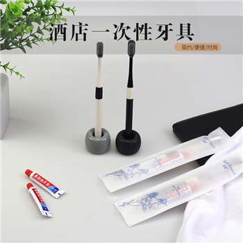 现货【晟萱 盛世玫瑰系列】无纺丝边封袋 注胶牙刷（黑/白）竹炭丝 +6g美加净牙膏 1000套/件
