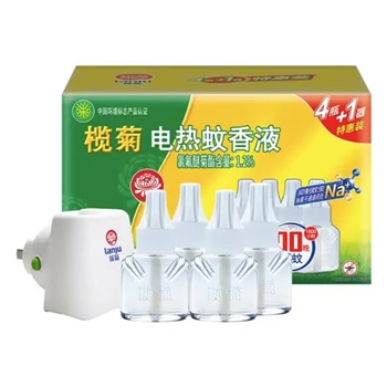 榄菊 电蚊香液4瓶200晚+加热器 驱蚊液 无香型 电热蚊香液灭蚊液