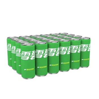雪碧 柠檬味 汽水 碳酸饮料 330ml*24罐 摩登罐 整箱装