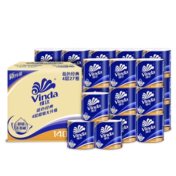 维达卷纸-蓝色经典140克*27卷一箱装